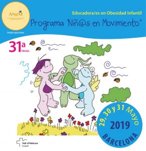 Lee más sobre el artículo Inscripción Curso para Educadores en obesidad infantil “Niñ@s en Movimiento” 29-30-31 Mayo 2019